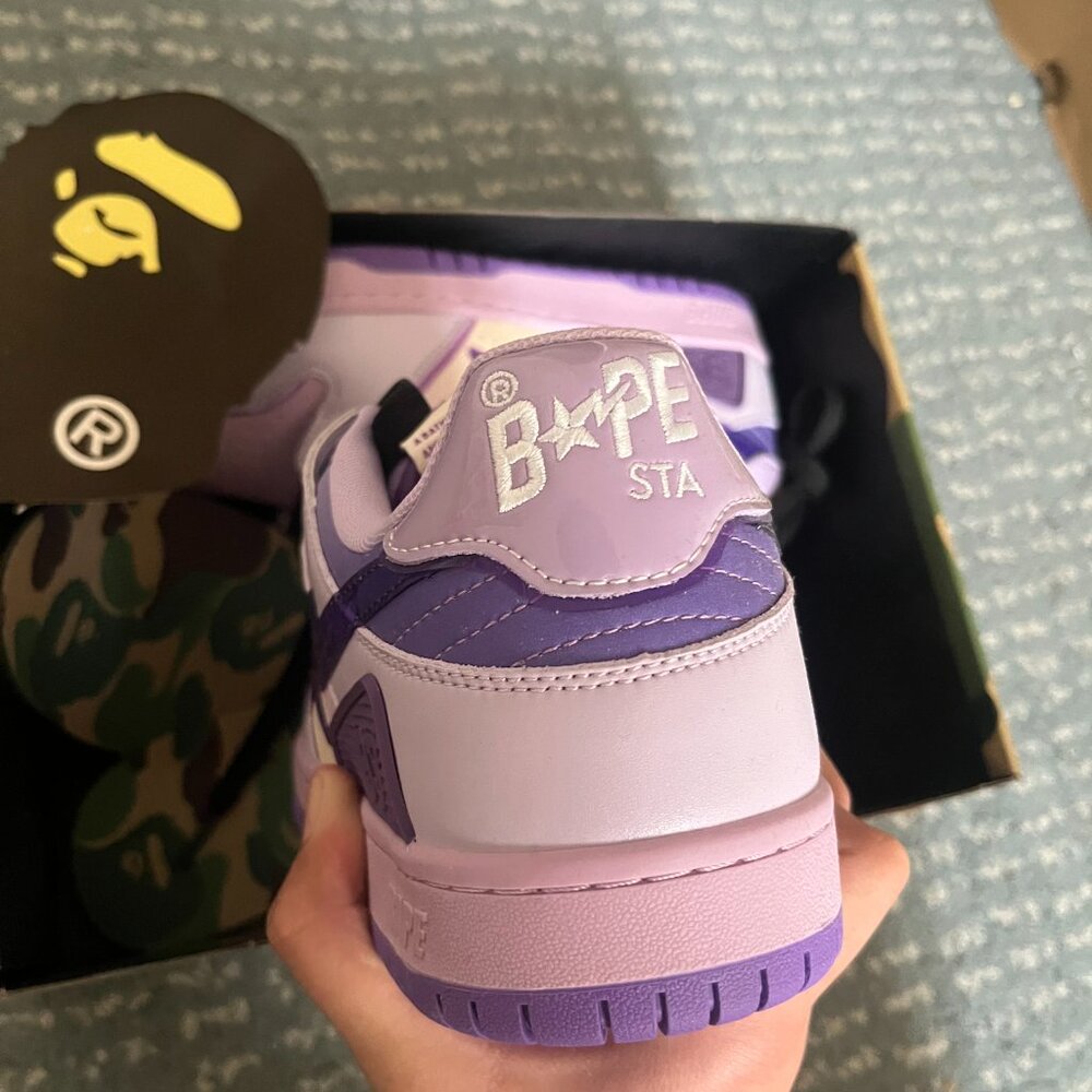 Purple Bapesta Sneakers (Size 10) - Picture 3 of 4